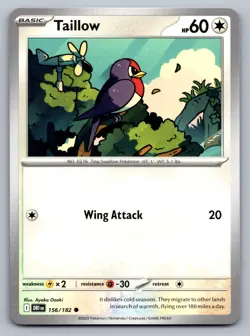 Pokemon TCG SV10: Destined Rivals Taillow 156/182 - Image 1
