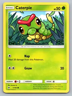 Pokemon TCG SM Base Set Caterpie 1/149 - Image 1