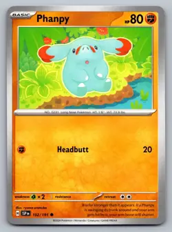 Pokemon TCG SV08: Surging Sparks Phanpy 102/191 - Image 1