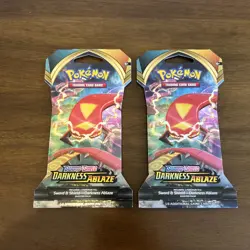 Pokemon Sword Shield Darkness Ablaze Sleeved Booster Packs 2-Pack - Image 1