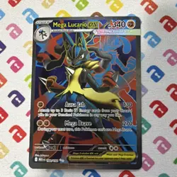 TCG Pokemon Mega Lucario EX 160/132 ME01: Mega Evolution Ultra Rare Holo FA EN - Image 1