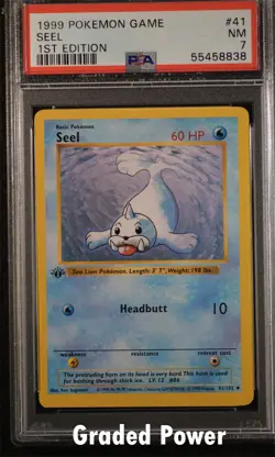 Base Set 1st Edition Seel PSA 7 (8838) 41/102 Pokemon - Image 1