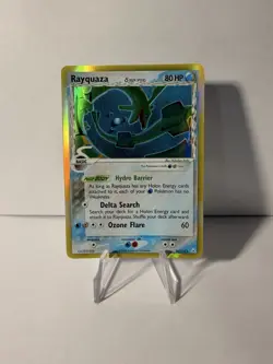 Pokemon TCG Rayquaza (Delta Species) 16/110 Holon Phantoms Reverse Holo Rare LP - Image 3
