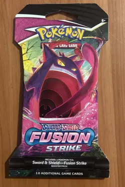 Pokemon TCG Sword & Shield Fusion Strike Sleeved Booster Pack Gengar Art New 820650809170 - Image 1