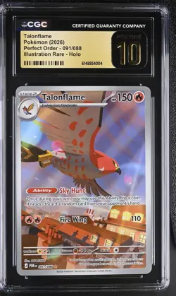 Pokemon Talonflame 091/088 Illustration Rare Perfect Order - CGC 10 PRISTINE - Image 1