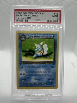 2000 POKEMON ROCKET #46 DARK WARTORTLE 1ST EDITION PSA 9 MINT - Image 1