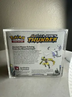 Pokemon TCG Sun & Moon Lost Thunder Booster Box SEALED w/Acrylic Case - Image 3