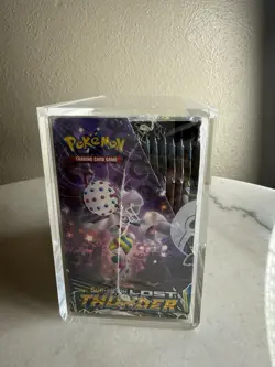 Pokemon TCG Sun & Moon Lost Thunder Booster Box SEALED w/Acrylic Case - Image 4
