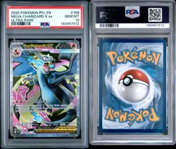 PSA 10 Mega Charizard X Ex 109/094 - Phantasmal Flames 2025 Pokemon TCG - Image 2