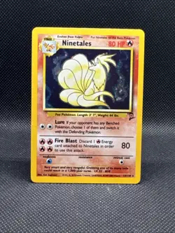 Ninetales 013/130 Base Set 2 Holo MP- SWIRL Pokemon TCG Wizards Of The Coast - Image 1