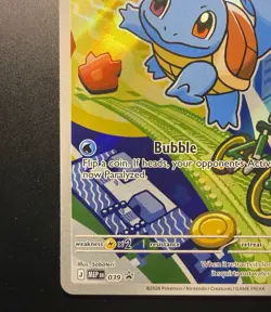Pokemon Squirtle 039 Holo Promo ME: Mega Evolution Promo Pokemon Near Mint - Image 5