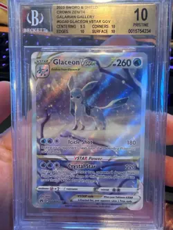2023 Pokemon Crown Zenith #GG40 Glaceon VSTAR BGS 10 PRISTINE - Image 1