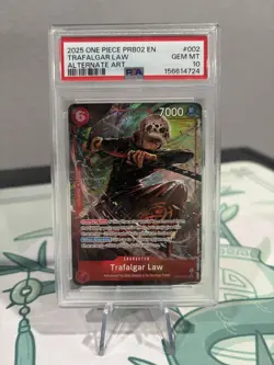 One Piece Trafalgar Law (Alternate Art) PRB02-002 Premium Booster PSA 10 - Image 1