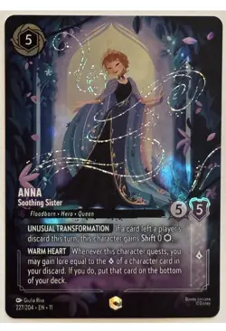 Disney Lorcana Winterspell Anna Soothing Sister Enchanted 227/204 Near Mint - Image 1