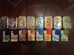 Prismatic Evolutions *EMPTY* Mini Tin Complete Set Of 8 (Tin + Card + Coin) - Image 2