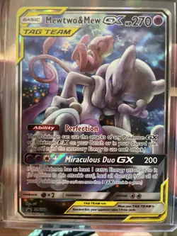 Mewtwo and Mew GX Tag Team Full Art Textured Promo Card SM191 - Image 1