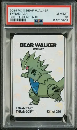 Tyranitar 🦖 PSA 10 💎 P.M. Center X Bear Walker Card Serialized /250 POP 10 - Image 4