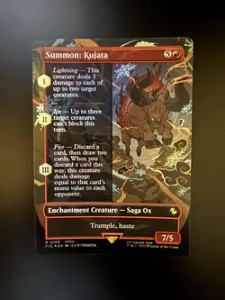 MTG Final Fantasy English Summon: Kujata Borderless 0199 Foil - Image 1