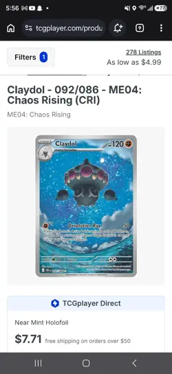 Claydol Pokemon Chaos Rising TCG Stage 1 Holo CRI 092/086 English 3 Card Lot - Image 2