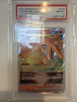 Pokemon 2023 SWSH Crown Zenith Charizard VSTAR Card #019/159 PSA 8 - Image 1