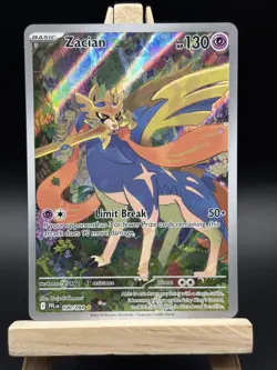 Pokemon TCG Card Zacian 100/094 Phantasmal Flames Illustration Rare - NM - Image 2
