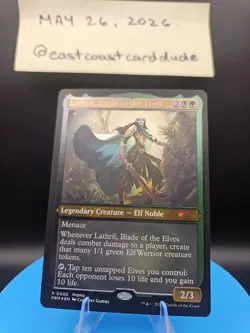 Lathril Blade of the Elves Foil Etched Media Promos #2 NM Magic The Gathering - Image 1