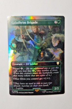 MTG Galadhrim Brigade 0502 - Rare Borderless Foil - Excellent/Lightly Played - Image 1