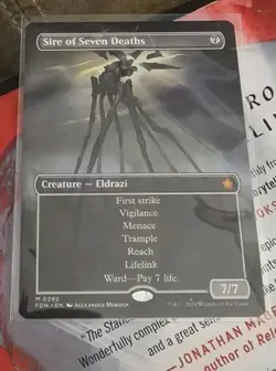 Sire of Seven Deaths Foundations 292 Mythic Borderless Magic Mtg - Image 1