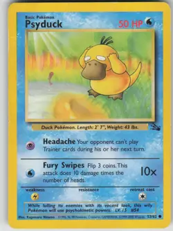 Pokemon TCG Psyduck Common Fossil 53/62 - Image 1