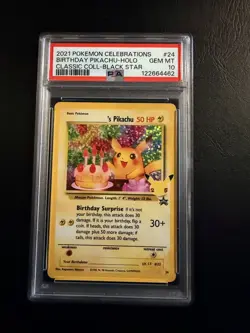 Pokemon Birthday Pikachu Celebrations Classic Coll. #24 PSA 10 Gem Mint - Image 1