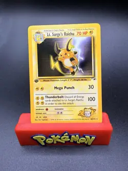 LT. SURGE'S RAICHU 28/132 Gym Heroes 1st EDITION rare Pokemon TCG card VLP-NM 28 - Image 1