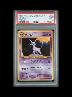 Pokemon Japanese Espeon No. 196 Neo 2 File Promo PSA 9 MINT - Image 1