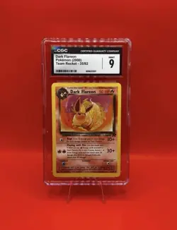 Pokemon Dark Flareon 35/82 Team Rocket Uncommon Regular CGC 9 (2000) - Image 2