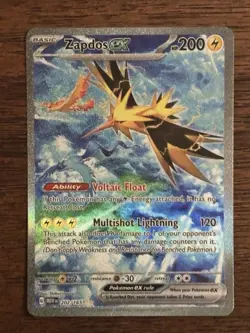 Pokemon TCG Zapdos EX 202/165 Special Illustration Rare SV:151 NM/M - Image 1
