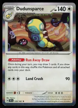 Dudunsparce 129/162 Rare Temporal Forces Pokemon Holo Near Mint - Image 1