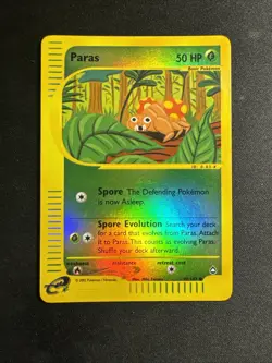 Pokemon Paras Aquapolis Reverse Holo Common Basic 099/147 LP - Image 1