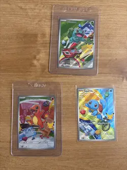 Pokemon First Partner Illustration Collection Gen 1 Kanto Starters Pack Fresh - Image 1