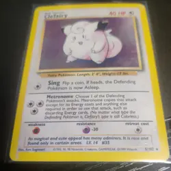 Pokemon TCG Clefairy 5/102 Base Set Holo Rare English Unlimited 1999 - Image 3