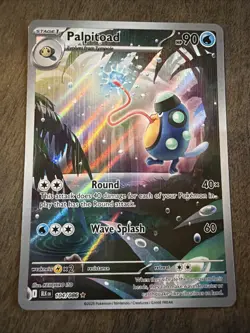 Pokemon TCG Palpitoad 104/086 Black Bolt Illustration Rare Holo - Image 1