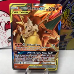 Pokemon Charizard & Braixen GX TAG TEAM Full Art Holo Ultra Rare 22/236 - Image 1
