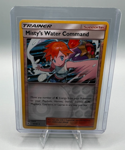 Misty's Water Command 63/68 Holo Rare Hidden Fates Pokemon Reverse Holo NM - Image 1