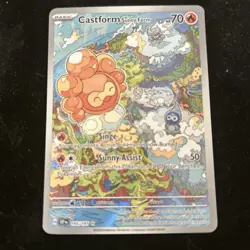 Castform Sunny Form Pokemon Surging Sparks 195/191 Full Art Illustration Rare NM - Image 1