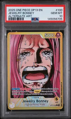 2025 ONE PIECE OP13-CARRYING ON HIS WILL ALTERNATE ART JEWELRY BONNEY PSA 10 - Image 1