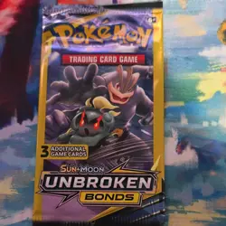 Pokemon Sun & Moon Unbroken Bonds Booster Pack 3 Cards Machamp Marshadow TCG - Image 1