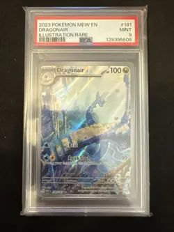 Pokemon TCG Dragonair Illustration Rare Card 181/165 Scarlet & Violet 151 PSA 9 - Image 1