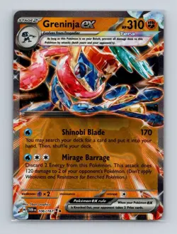 Greninja ex 106 2024 Pokemon Twilight Masquerade Double Rare Card NM+ (a) - Image 1
