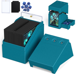 Mtg Deck Box with Life Counter, Commander Deck Box Fits 100 Double-Sleeved Cards - Image 1