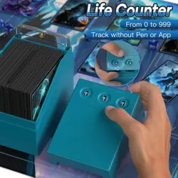 Mtg Deck Box with Life Counter, Commander Deck Box Fits 100 Double-Sleeved Cards - Image 3