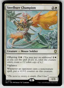Steelburr Champion Rare Commander: Bloomburrow 12 MTG Near Mint - Image 1