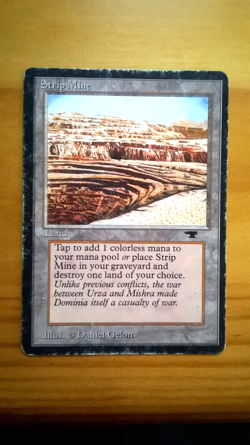 MTG Antiquities Strip Mine Version 2 Uneven Horizon HP - Image 1